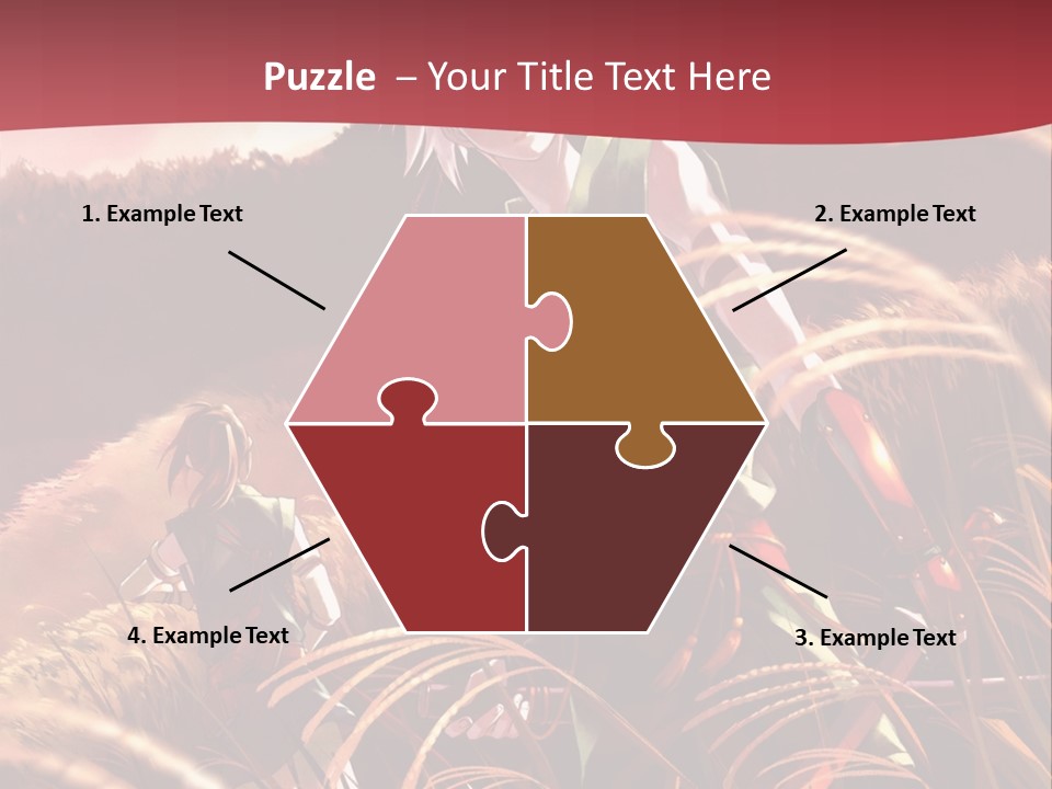 A Couple Of Anime Characters In A Field PowerPoint Template