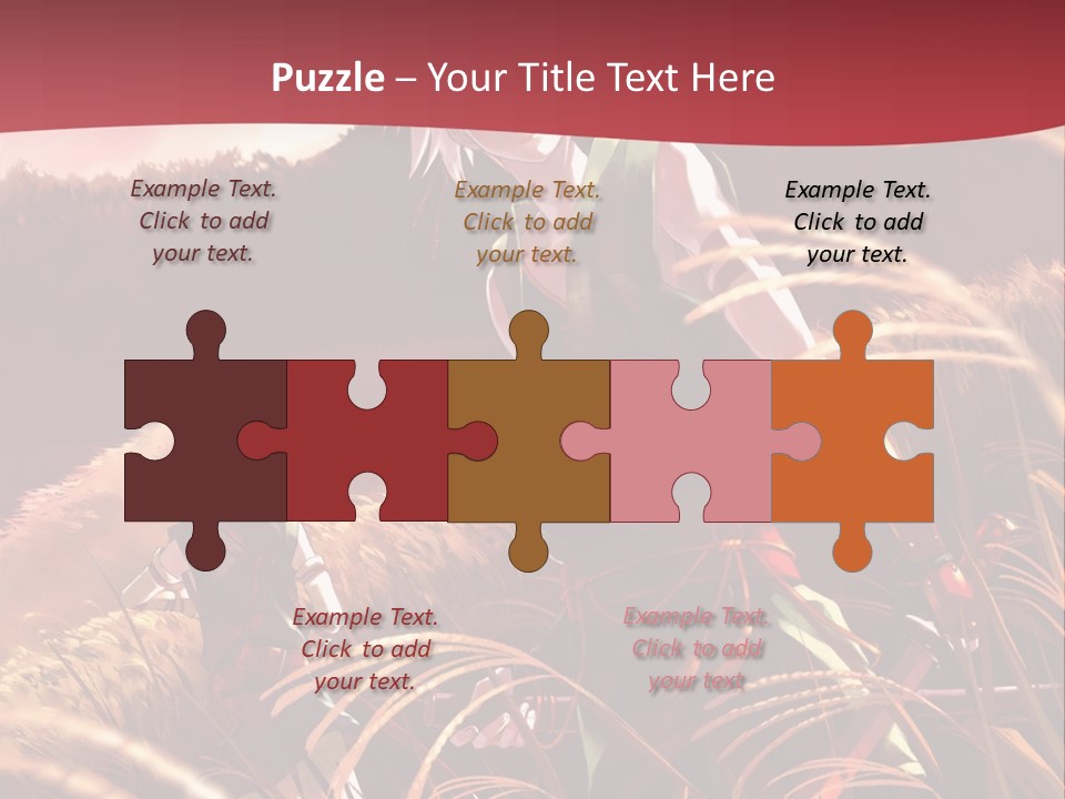 A Couple Of Anime Characters In A Field PowerPoint Template