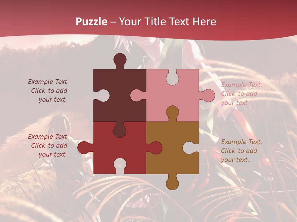 A Couple Of Anime Characters In A Field PowerPoint Template