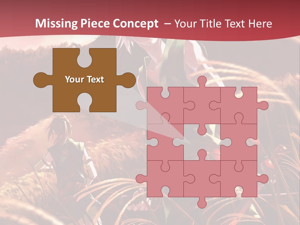 A Couple Of Anime Characters In A Field PowerPoint Template