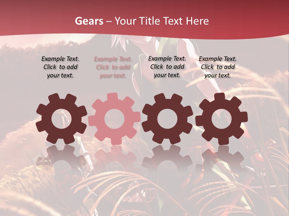 A Couple Of Anime Characters In A Field PowerPoint Template