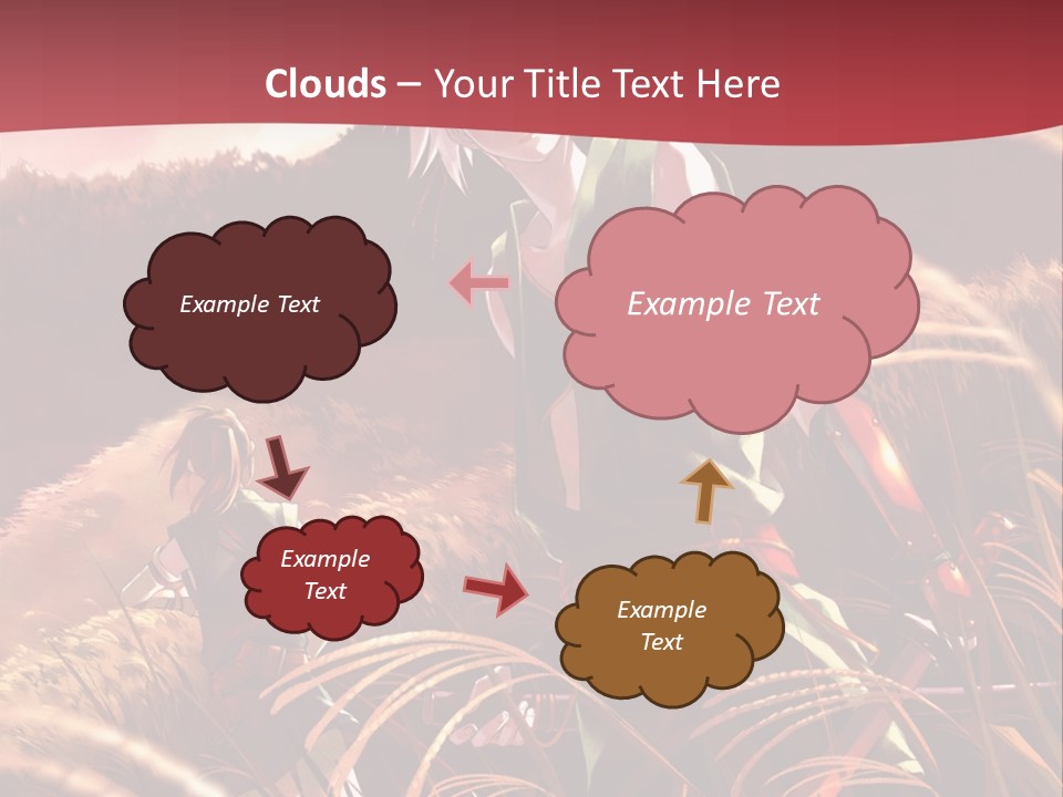 A Couple Of Anime Characters In A Field PowerPoint Template