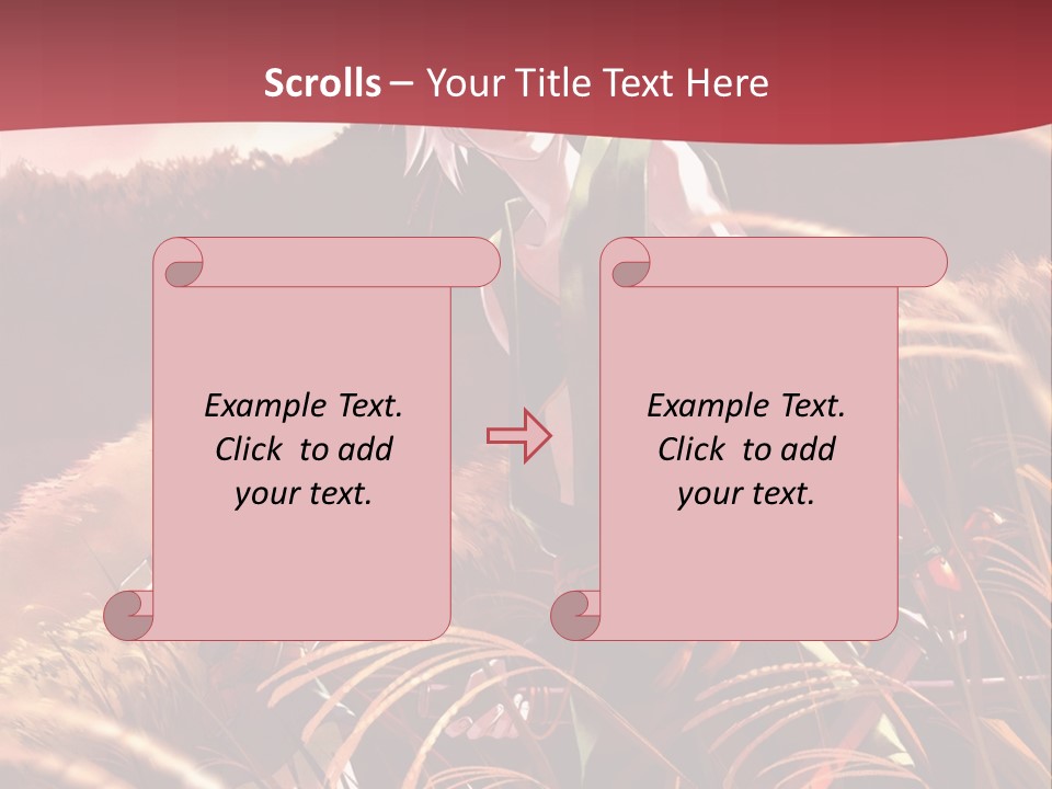 A Couple Of Anime Characters In A Field PowerPoint Template