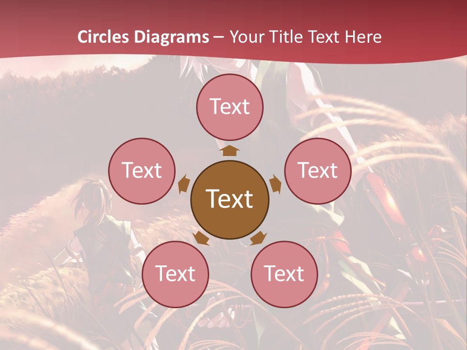 A Couple Of Anime Characters In A Field PowerPoint Template
