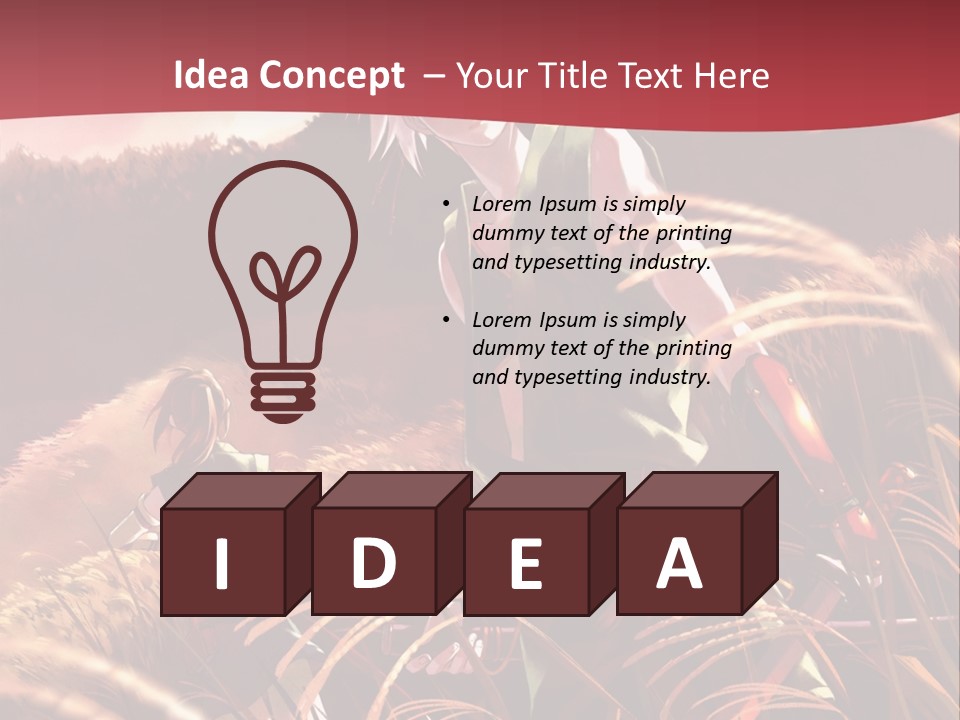 A Couple Of Anime Characters In A Field PowerPoint Template