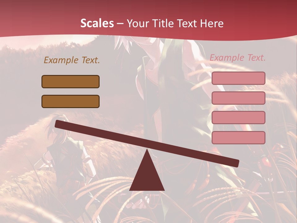 A Couple Of Anime Characters In A Field PowerPoint Template