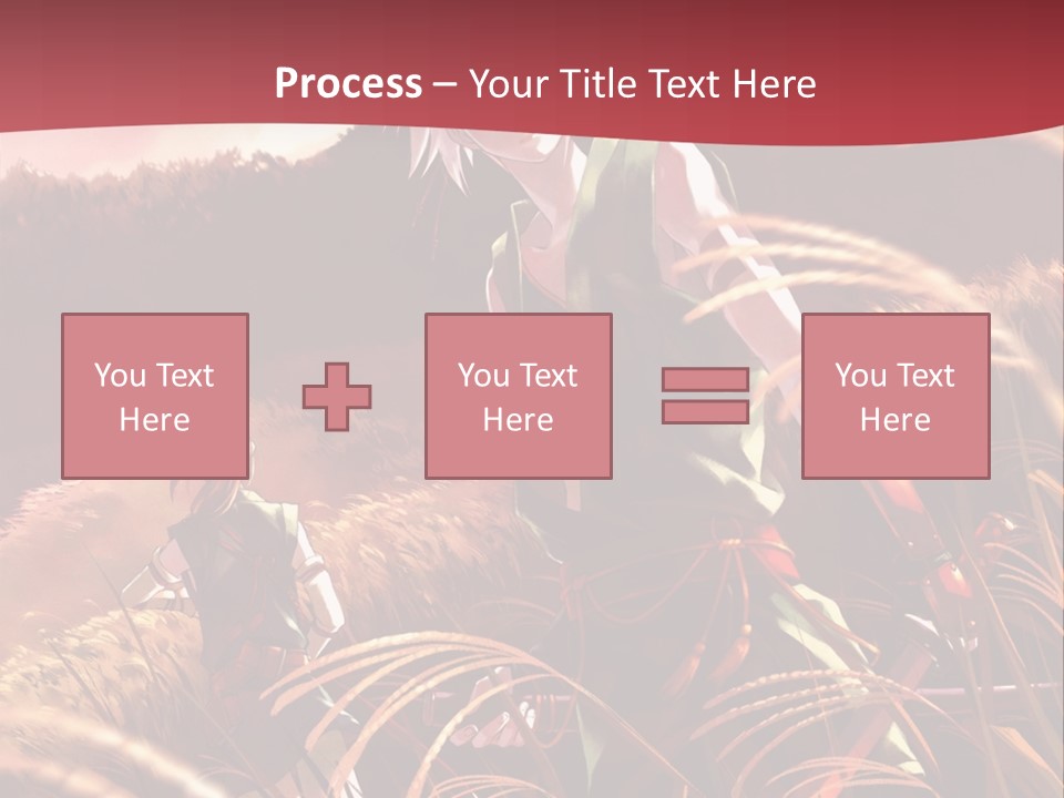 A Couple Of Anime Characters In A Field PowerPoint Template