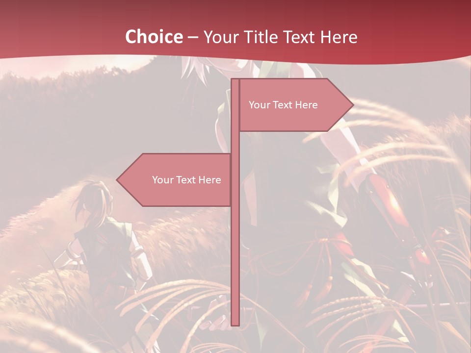 A Couple Of Anime Characters In A Field PowerPoint Template