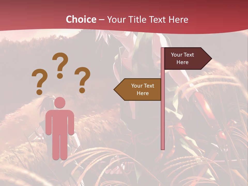 A Couple Of Anime Characters In A Field PowerPoint Template