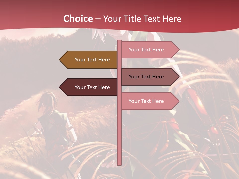 A Couple Of Anime Characters In A Field PowerPoint Template
