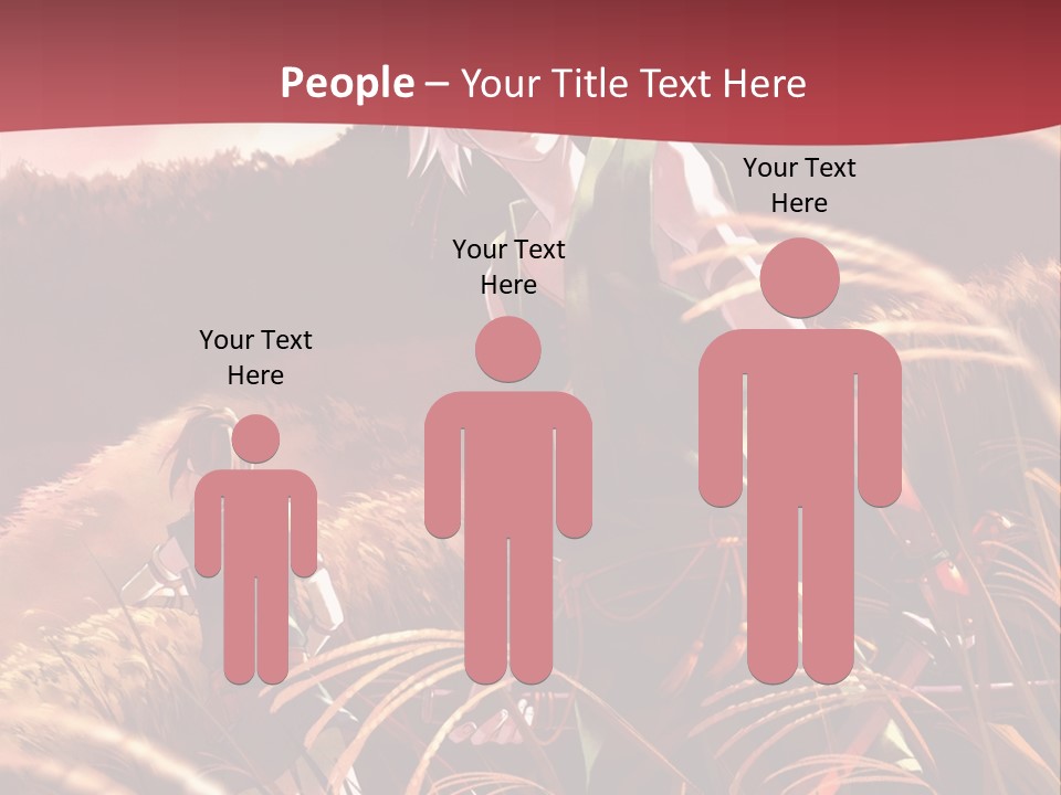 A Couple Of Anime Characters In A Field PowerPoint Template