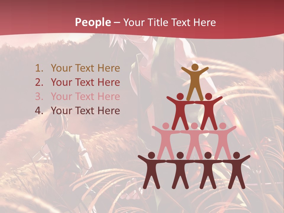 A Couple Of Anime Characters In A Field PowerPoint Template