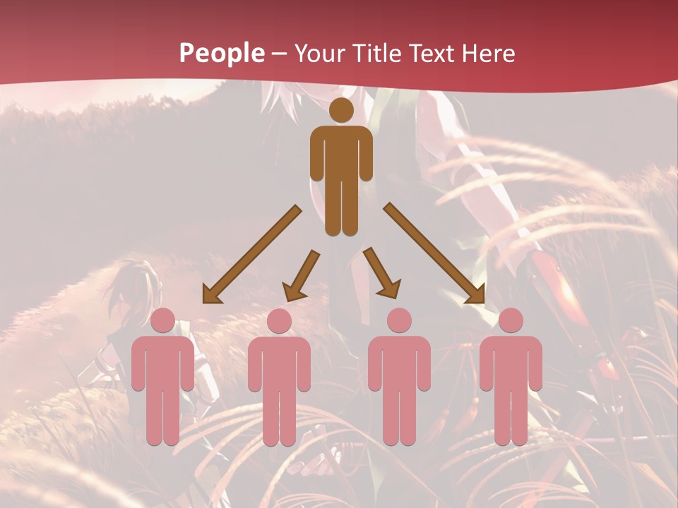 A Couple Of Anime Characters In A Field PowerPoint Template