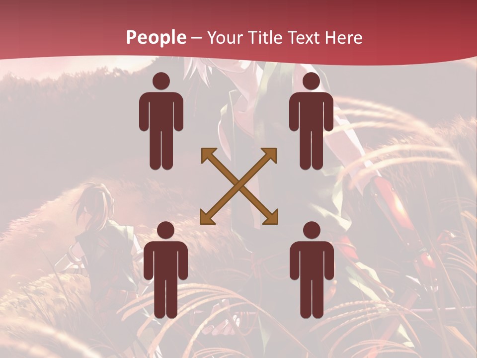 A Couple Of Anime Characters In A Field PowerPoint Template