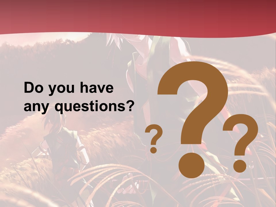 A Couple Of Anime Characters In A Field PowerPoint Template