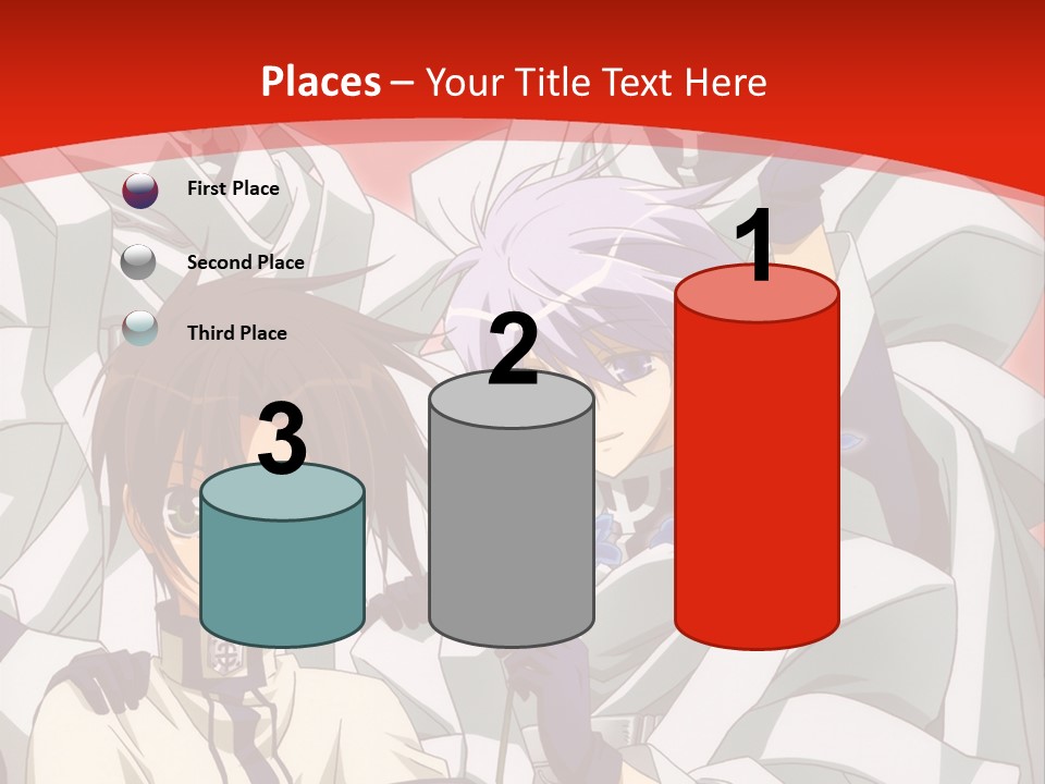 A Group Of Anime Characters Standing Next To Each Other PowerPoint Template