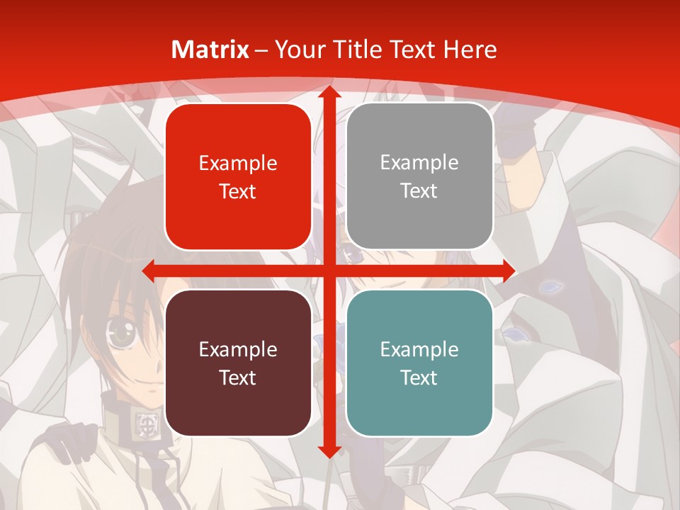 A Group Of Anime Characters Standing Next To Each Other PowerPoint Template