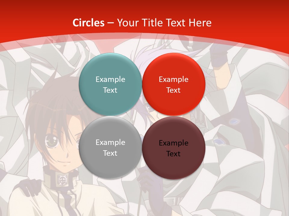 A Group Of Anime Characters Standing Next To Each Other PowerPoint Template