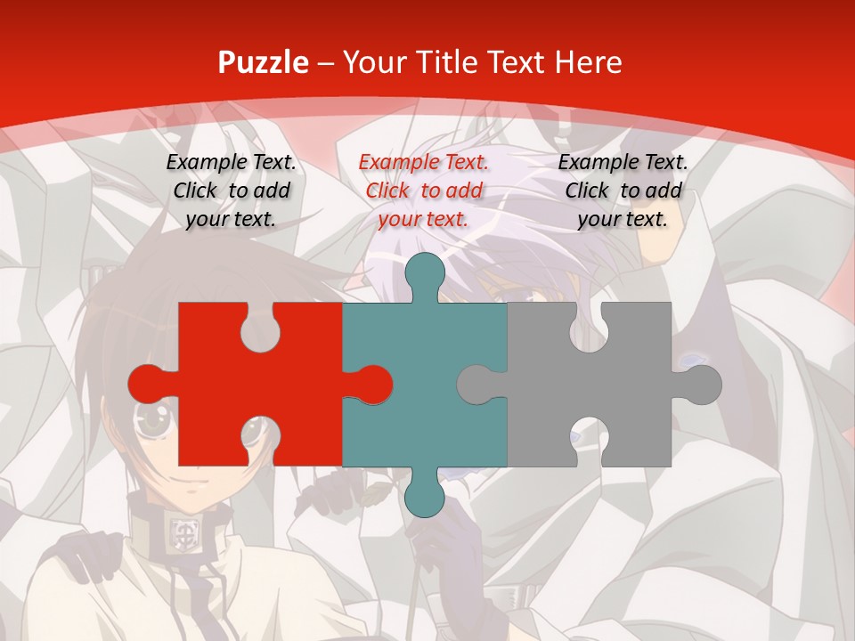 A Group Of Anime Characters Standing Next To Each Other PowerPoint Template