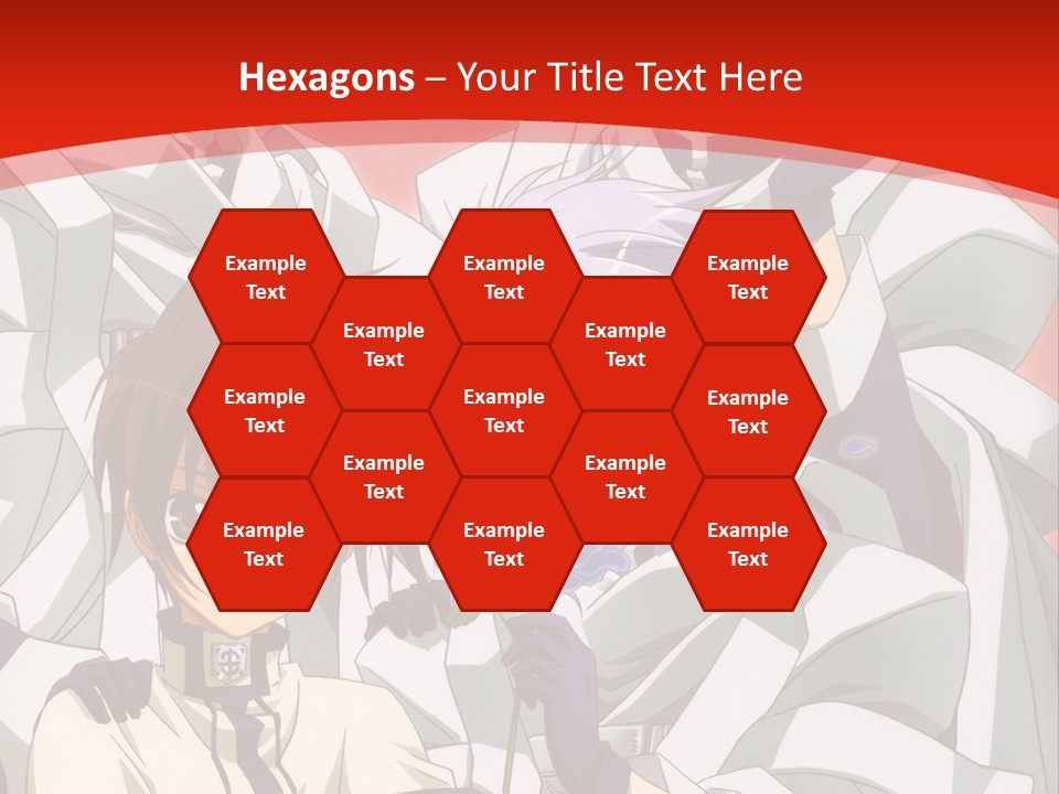 A Group Of Anime Characters Standing Next To Each Other PowerPoint Template