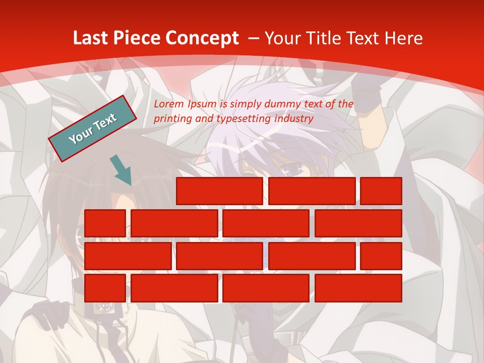 A Group Of Anime Characters Standing Next To Each Other PowerPoint Template