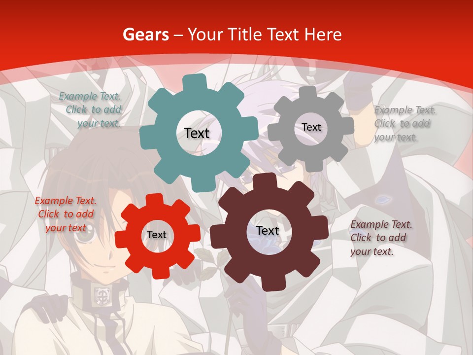 A Group Of Anime Characters Standing Next To Each Other PowerPoint Template