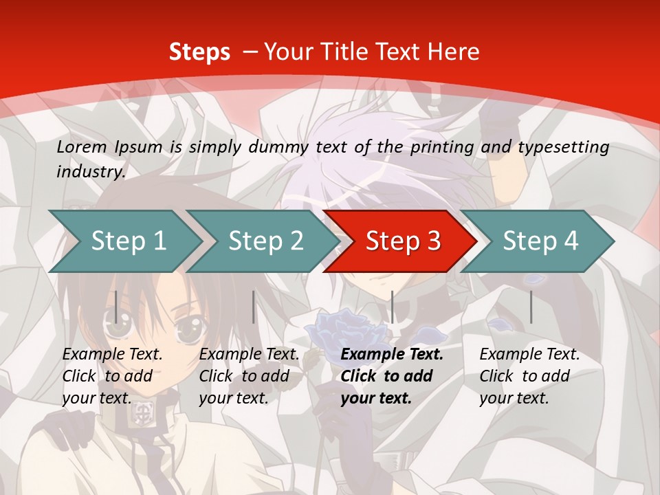 A Group Of Anime Characters Standing Next To Each Other PowerPoint Template