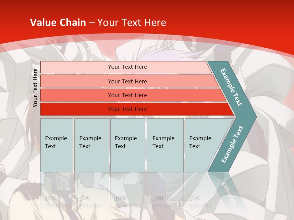 A Group Of Anime Characters Standing Next To Each Other PowerPoint Template