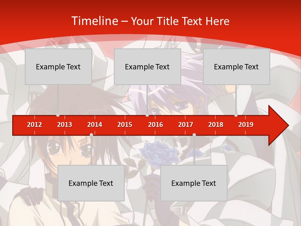A Group Of Anime Characters Standing Next To Each Other PowerPoint Template