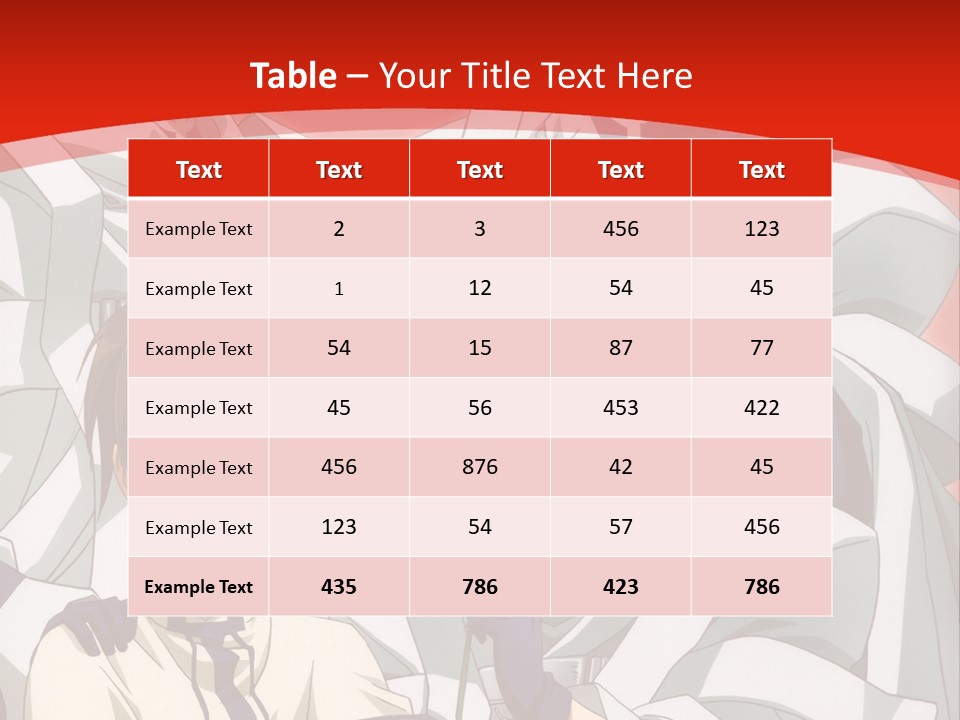 A Group Of Anime Characters Standing Next To Each Other PowerPoint Template