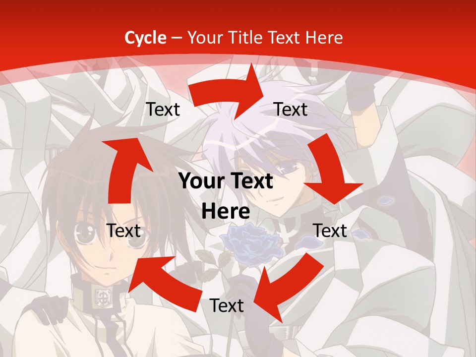 A Group Of Anime Characters Standing Next To Each Other PowerPoint Template