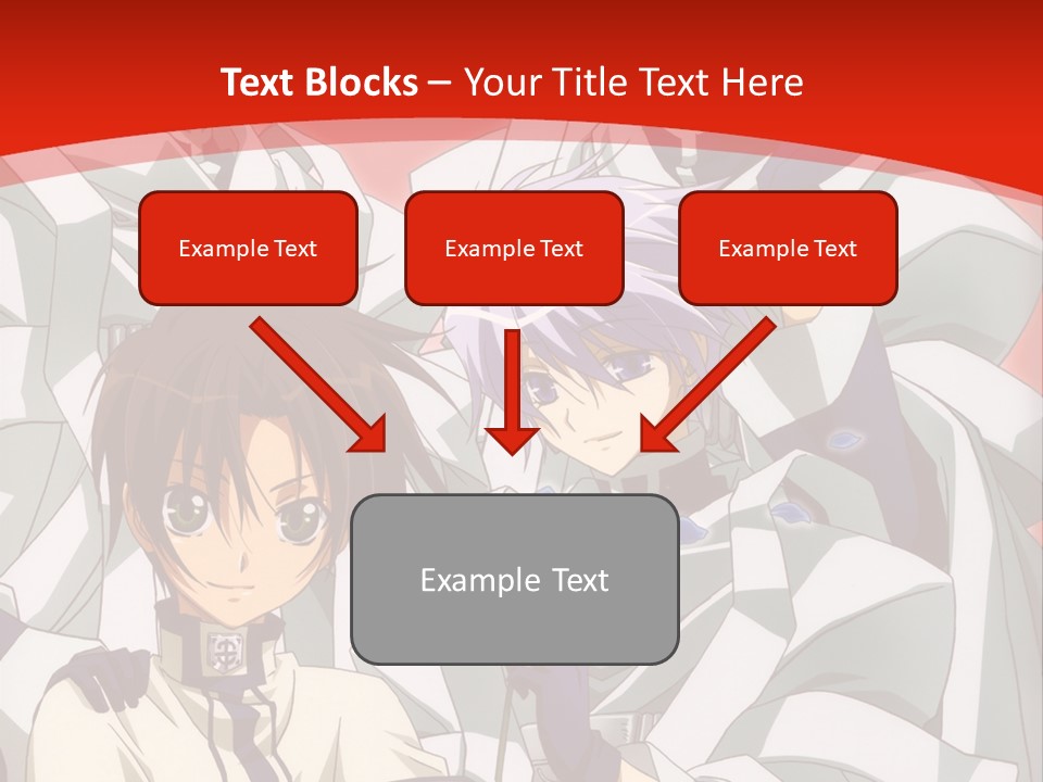 A Group Of Anime Characters Standing Next To Each Other PowerPoint Template