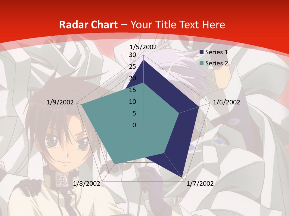 A Group Of Anime Characters Standing Next To Each Other PowerPoint Template