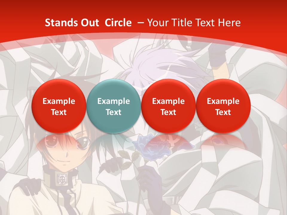 A Group Of Anime Characters Standing Next To Each Other PowerPoint Template