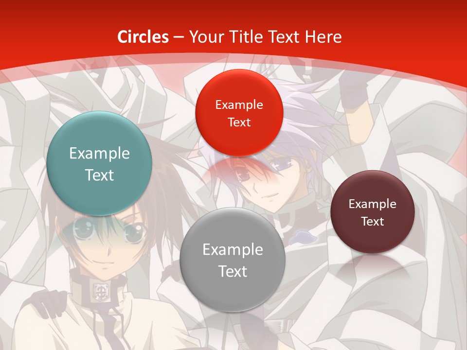 A Group Of Anime Characters Standing Next To Each Other PowerPoint Template