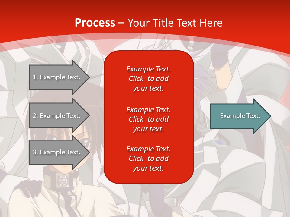A Group Of Anime Characters Standing Next To Each Other PowerPoint Template