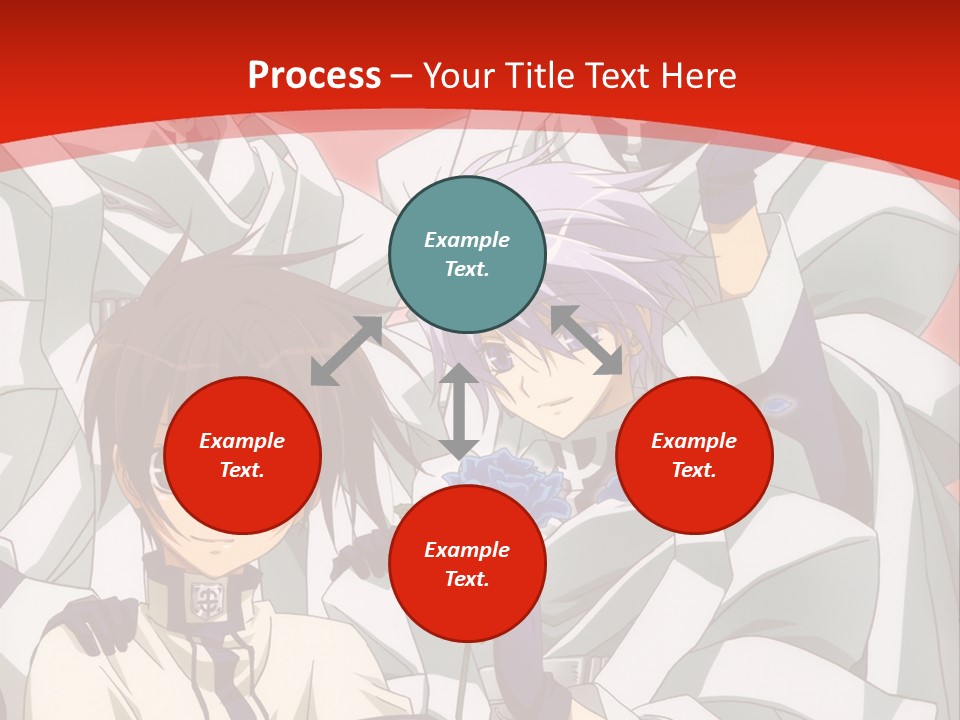A Group Of Anime Characters Standing Next To Each Other PowerPoint Template