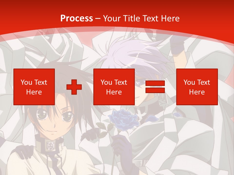 A Group Of Anime Characters Standing Next To Each Other PowerPoint Template