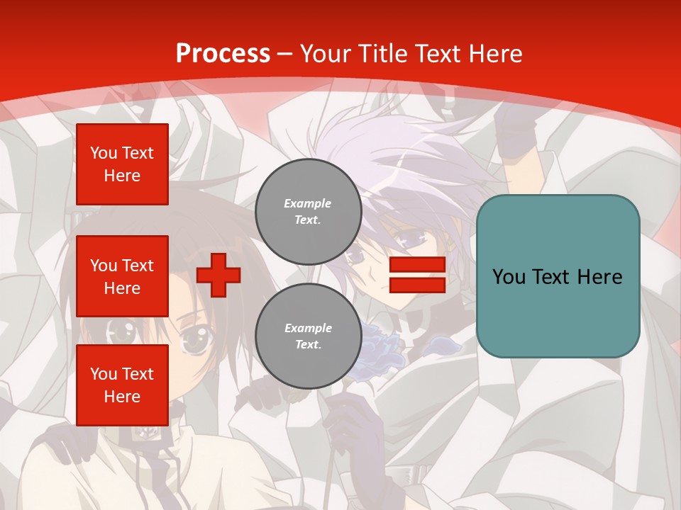 A Group Of Anime Characters Standing Next To Each Other PowerPoint Template
