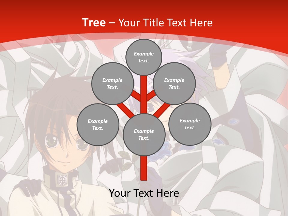 A Group Of Anime Characters Standing Next To Each Other PowerPoint Template