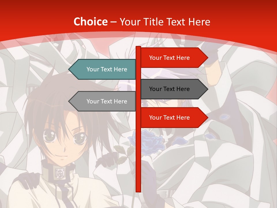 A Group Of Anime Characters Standing Next To Each Other PowerPoint Template
