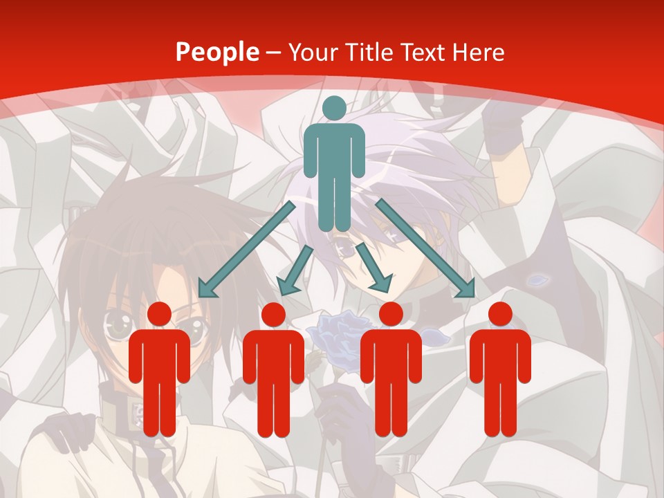 A Group Of Anime Characters Standing Next To Each Other PowerPoint Template