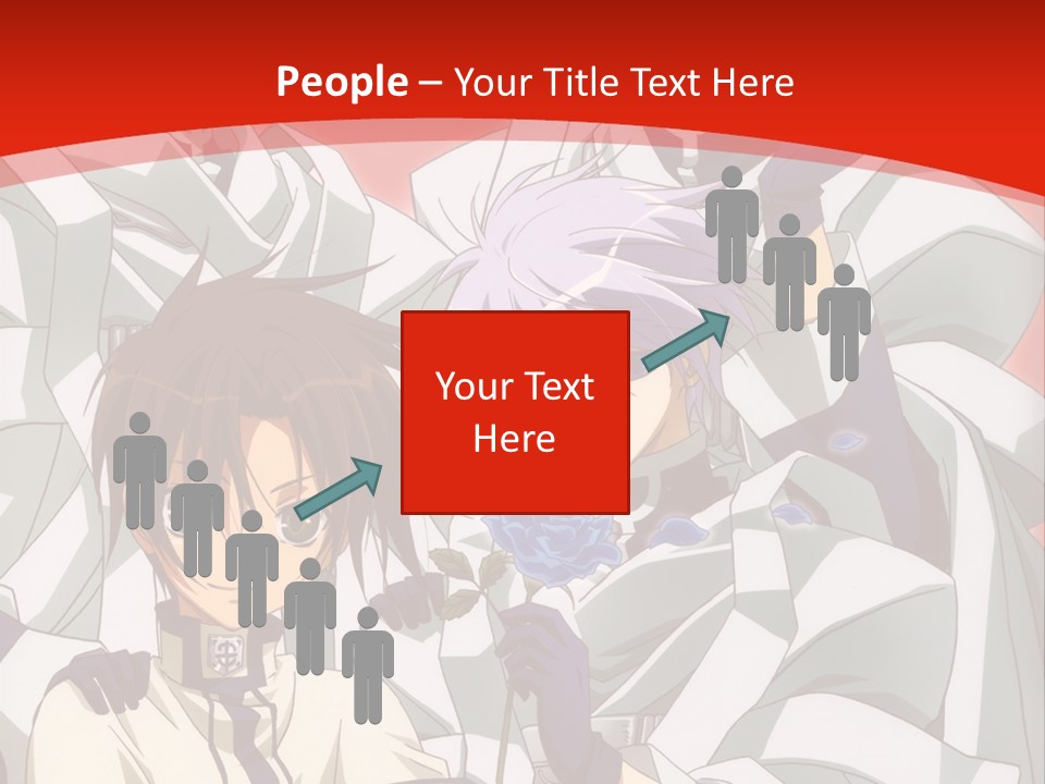 A Group Of Anime Characters Standing Next To Each Other PowerPoint Template