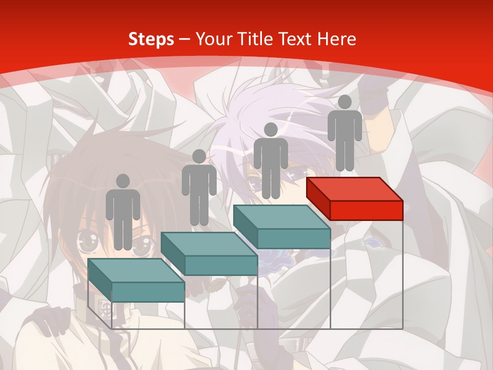 A Group Of Anime Characters Standing Next To Each Other PowerPoint Template