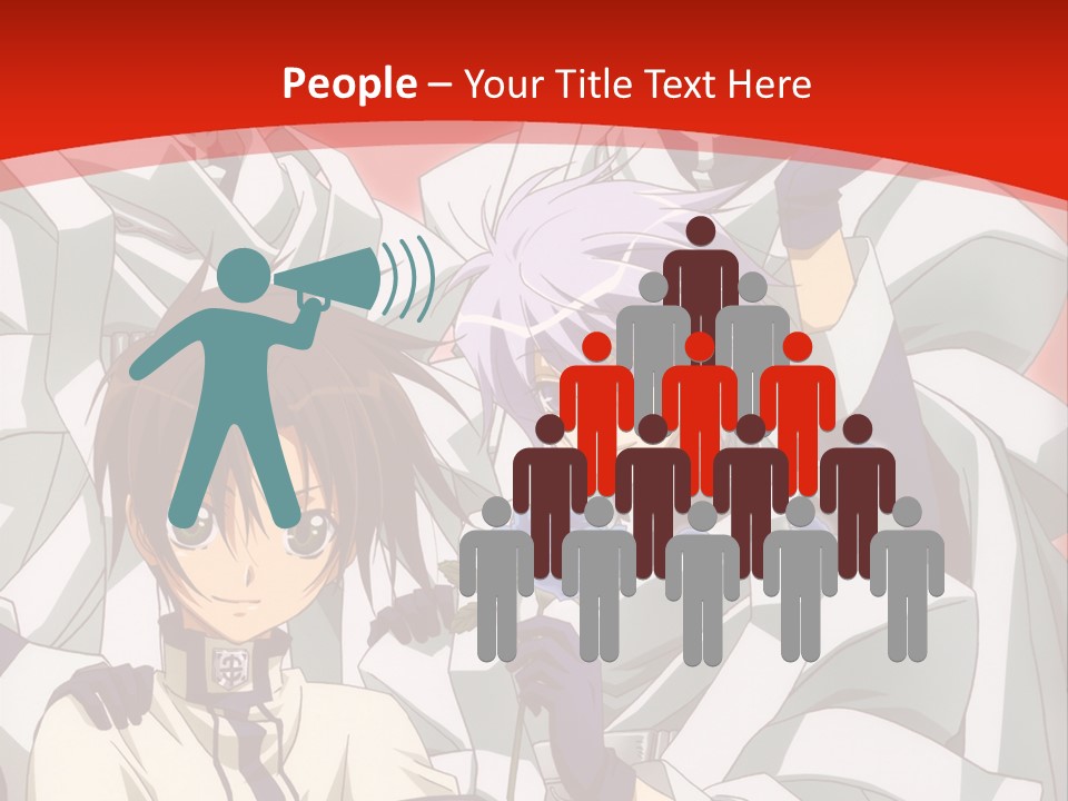 A Group Of Anime Characters Standing Next To Each Other PowerPoint Template