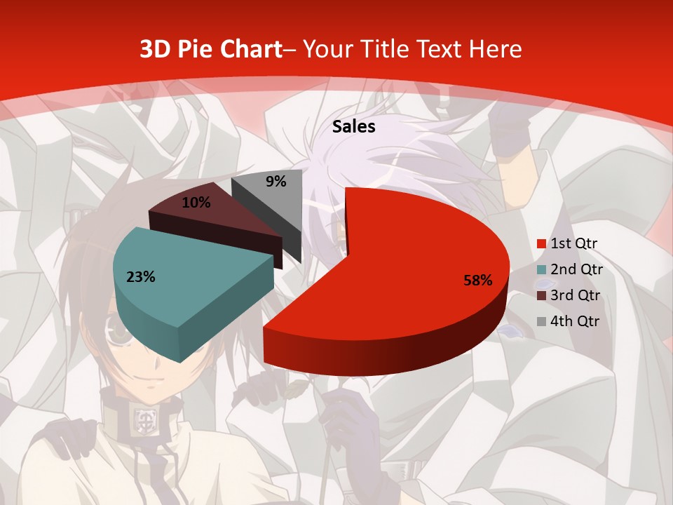 A Group Of Anime Characters Standing Next To Each Other PowerPoint Template