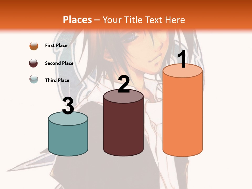 An Anime Character With A Black Jacket And White Shirt PowerPoint Template