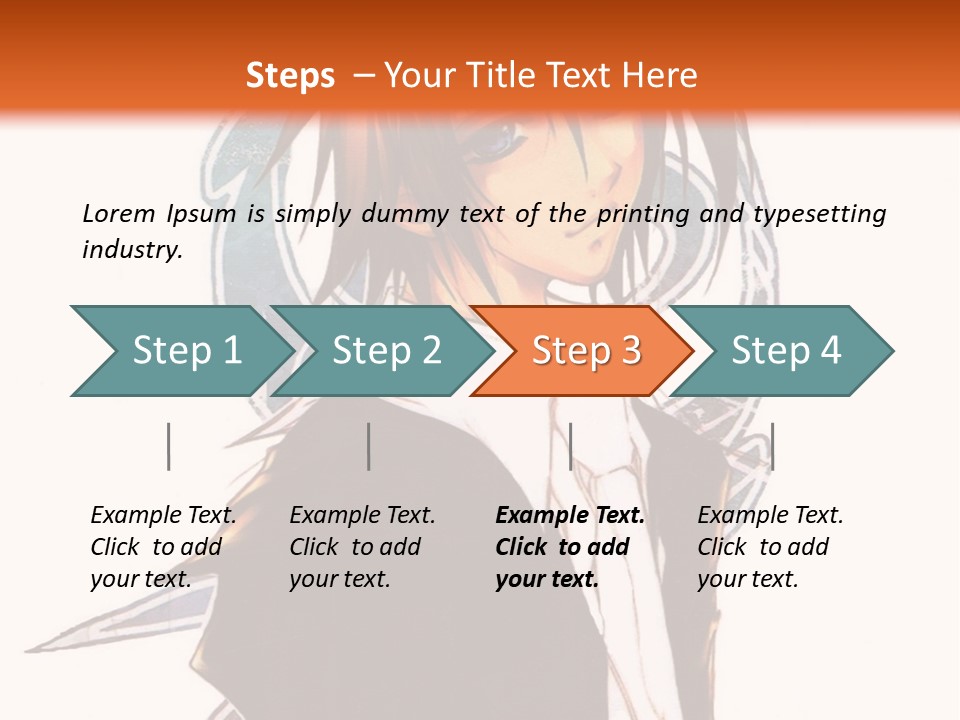 An Anime Character With A Black Jacket And White Shirt PowerPoint Template