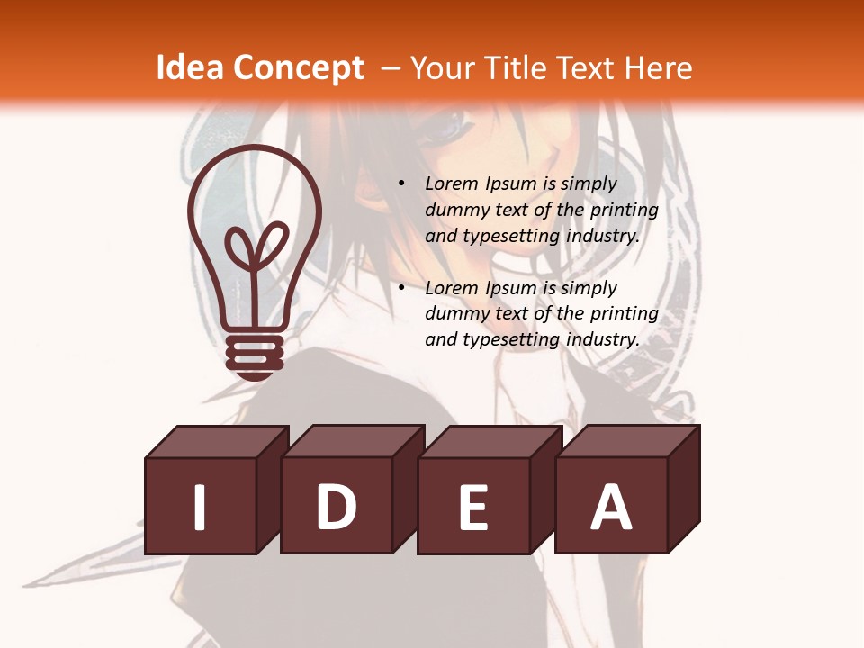 An Anime Character With A Black Jacket And White Shirt PowerPoint Template