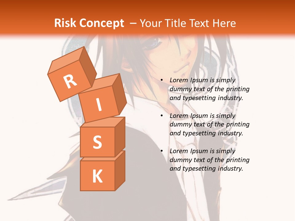 An Anime Character With A Black Jacket And White Shirt PowerPoint Template